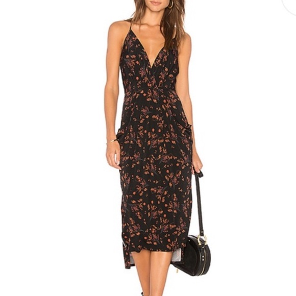 BCBGENERATION Faux Wrap Midi Dress Print - Picture 1 of 10